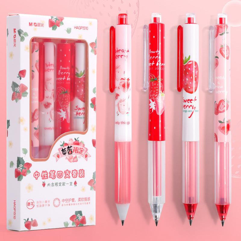 Strawberry Gel Pen Set - M&G | Artiful Boutique