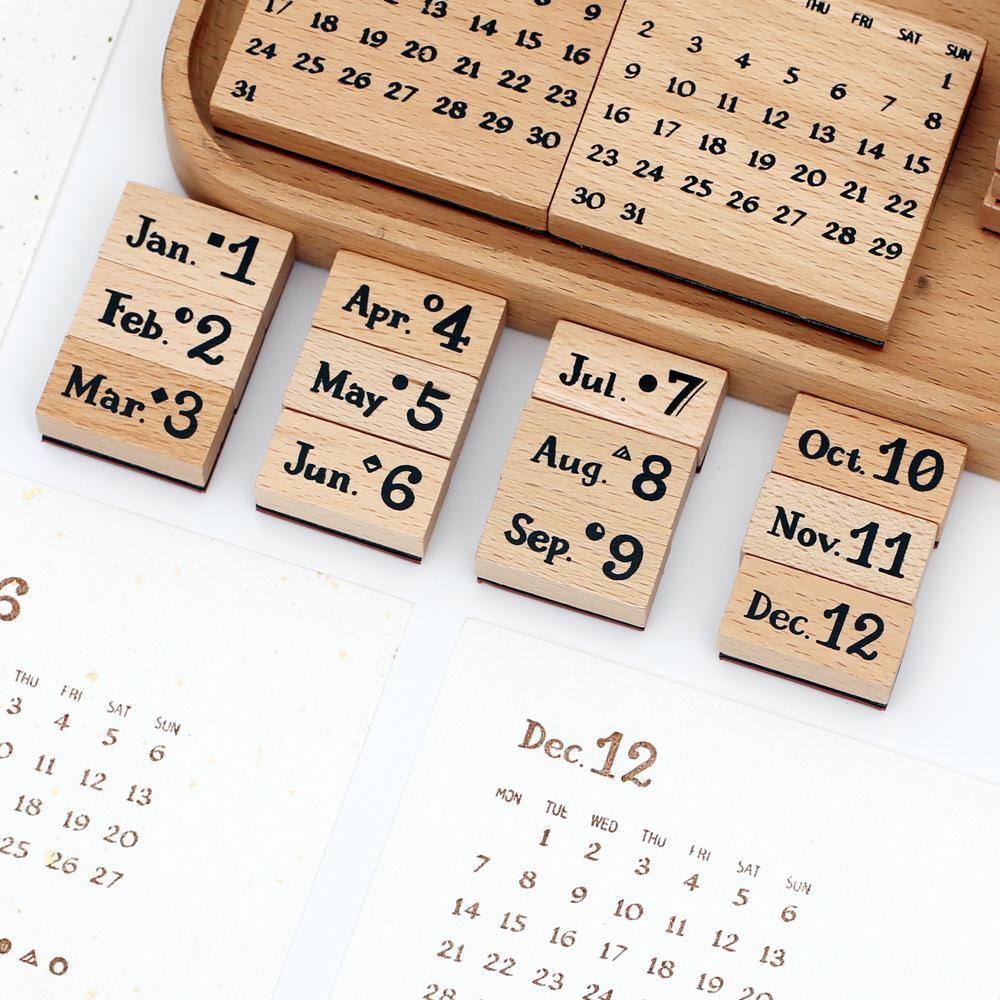Journal Supplies, Calendar Stamp, Perpetual Calendar, Monthly