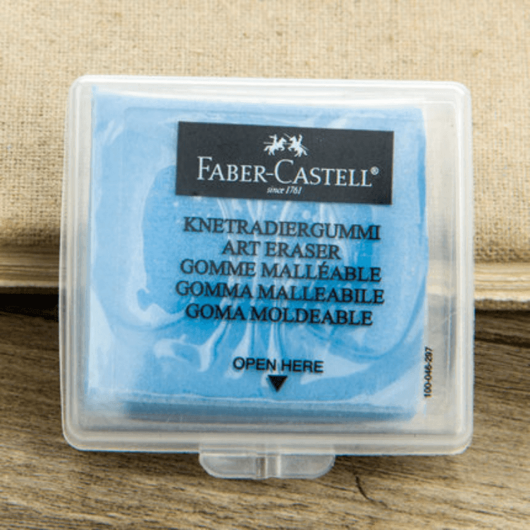 Kneadable Art Eraser  Charcoal Eraser, yellow, red, blue and Gray