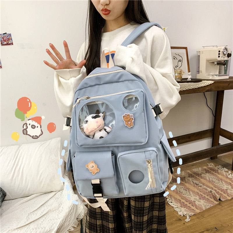 School Backpack - Kawaii Plush Cow  Unique Stationery - Artiful Boutique