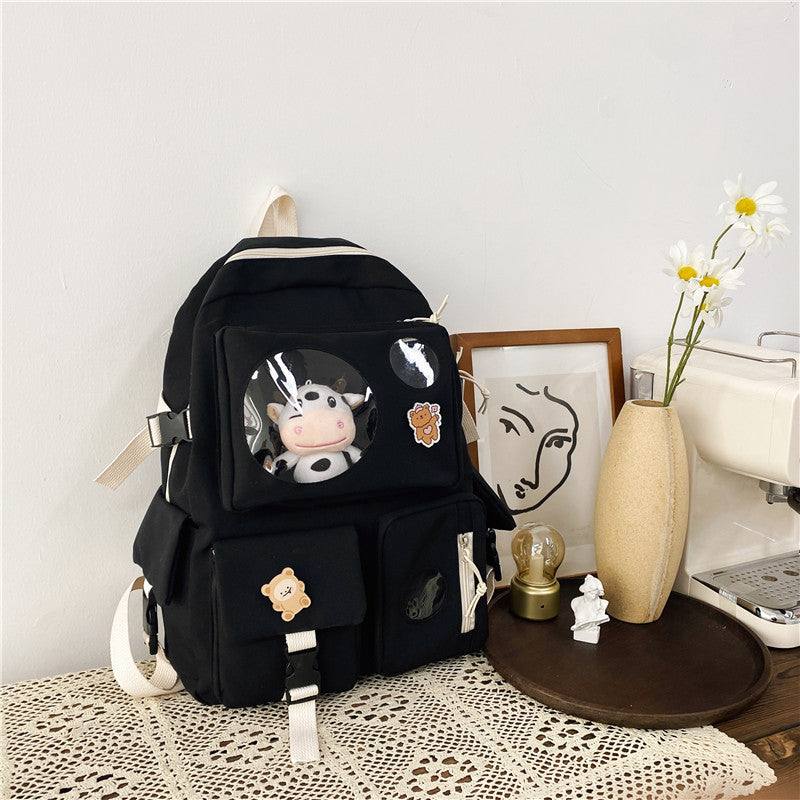 School Backpack - Kawaii Plush Cow | Unique Stationery - Artiful Boutique