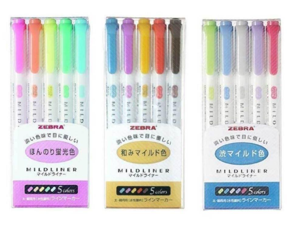 Highlighters - Dual-Tip Highlighters - Zebra Mildliner -