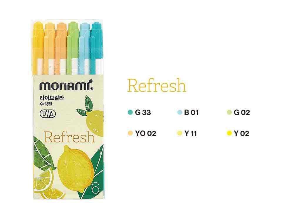 Monami Dual Tip Marker- Gray Mood - Set of 6