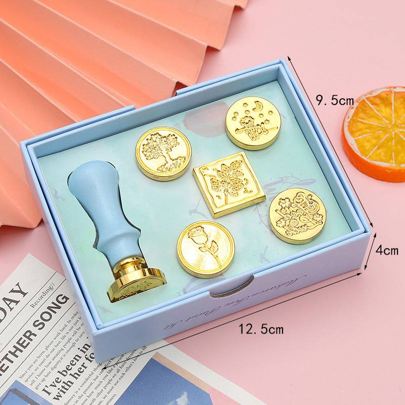 Sealing Stamps - Sealing Stamp Set - Gift Box - Blue