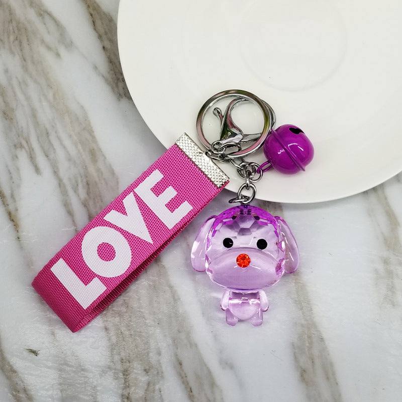 Keychain Wristlet - Keychain Wristlet - Dog - Fushia