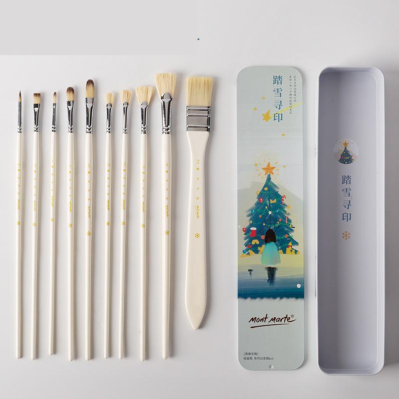 Mont Marte Art Paint Brushes Set for Painting, 10 Macao