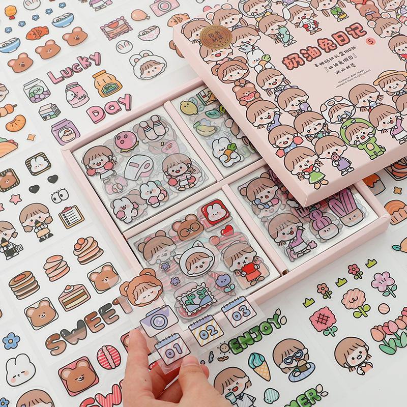 Cute Character Sticker Gift Box  Kawaii stickers, Cute stickers