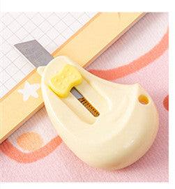 Cute Trendy WHITE Cloud Box Cutter, Mini Paper Cutter, Retractable