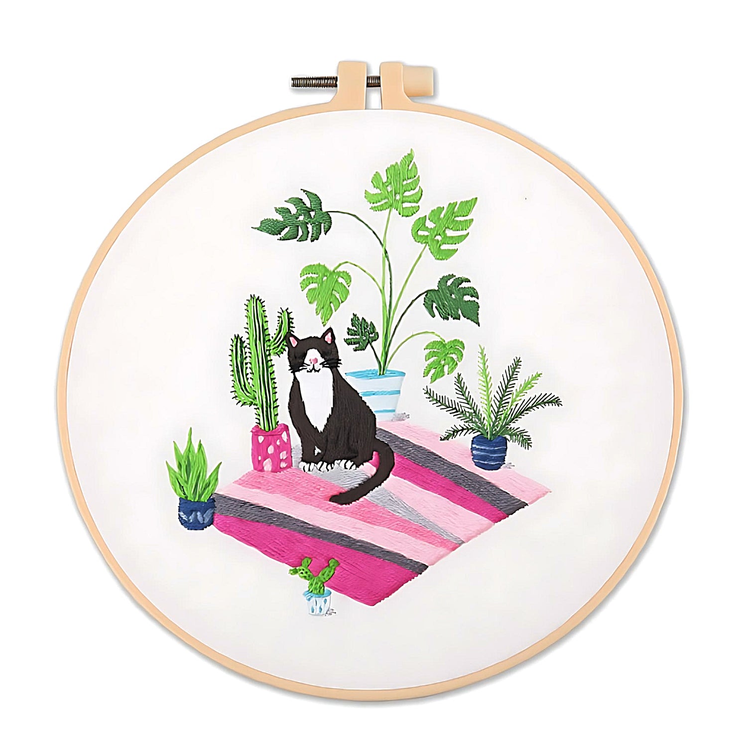 Black Cat Embroidery Kit – Acorns & Twigs