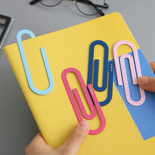 Metal Binder Clips 4 Type Cute Colorful Paper Clip Push Pin Set