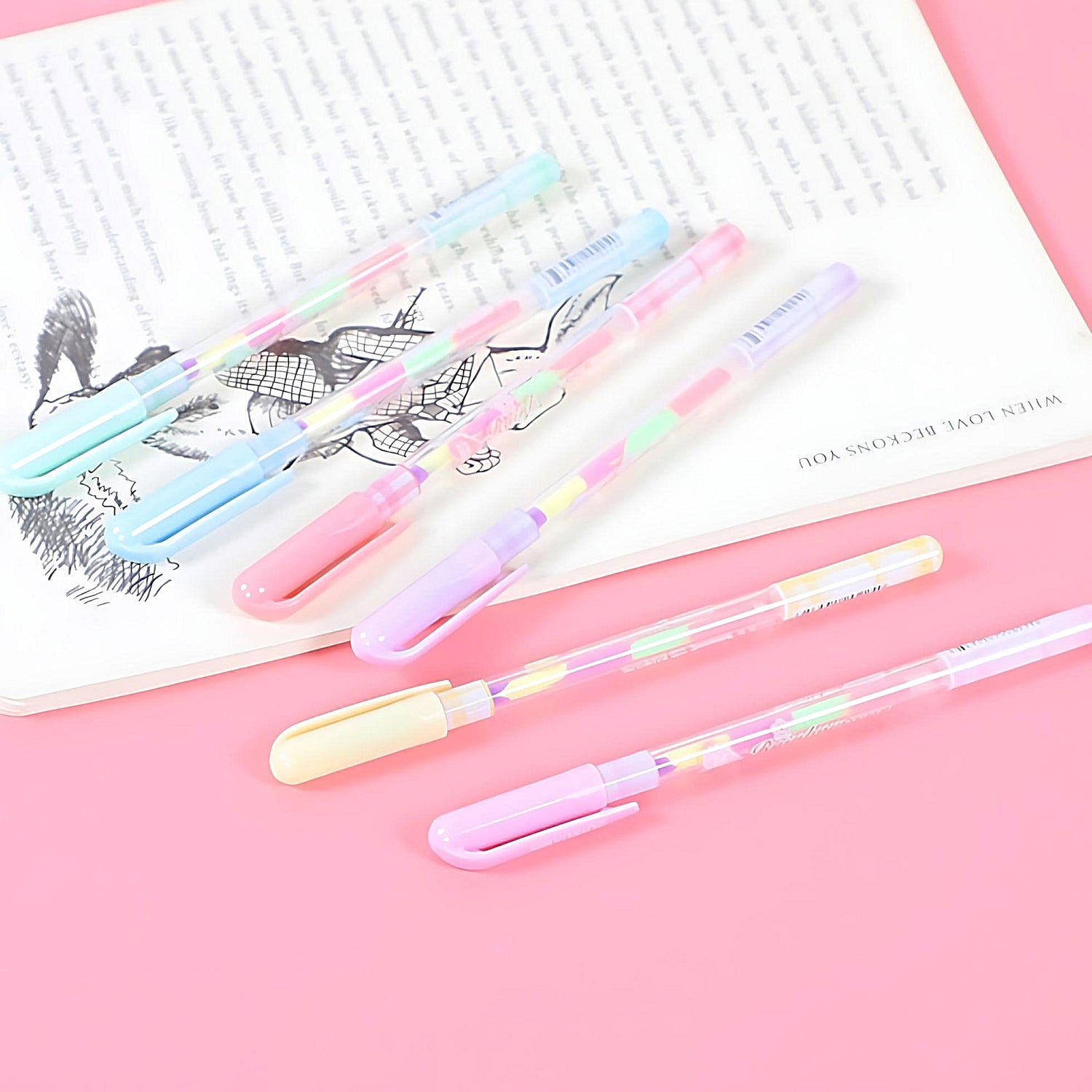 Zuixua Rainbow Gel Pen Set, Unique Stationery